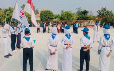 Tempa Jiwa Relawan Muda, PMR MTsN 2 Way Kanan Mantapkan Calon Anggota